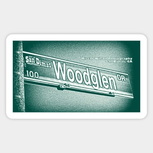 Woodglen Drive, San Dimas, California by Mistah Wilson Sticker